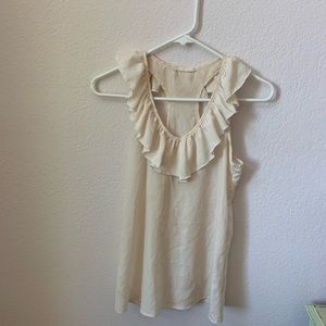 Lush ruffle sleeveless blouse